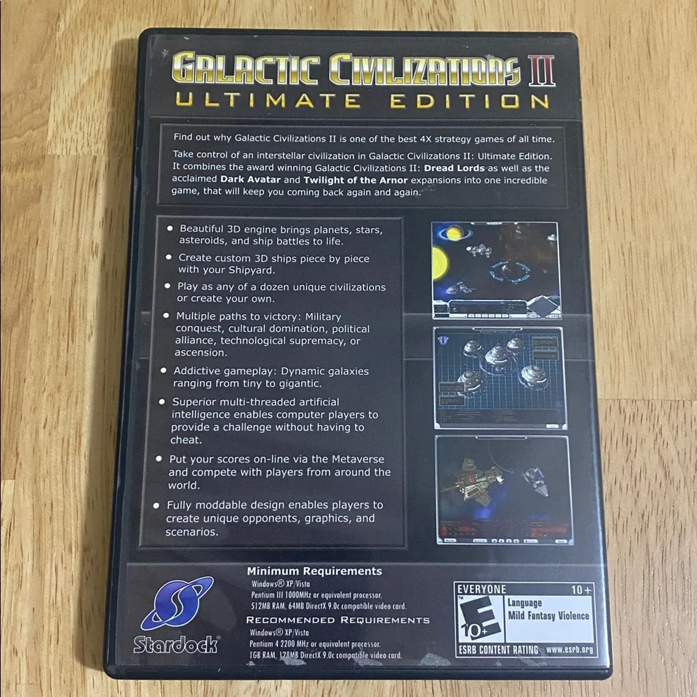 4 VINTAGE PC Games-Civilization, Galactic Civilization, Pacific Fighters, Quake4